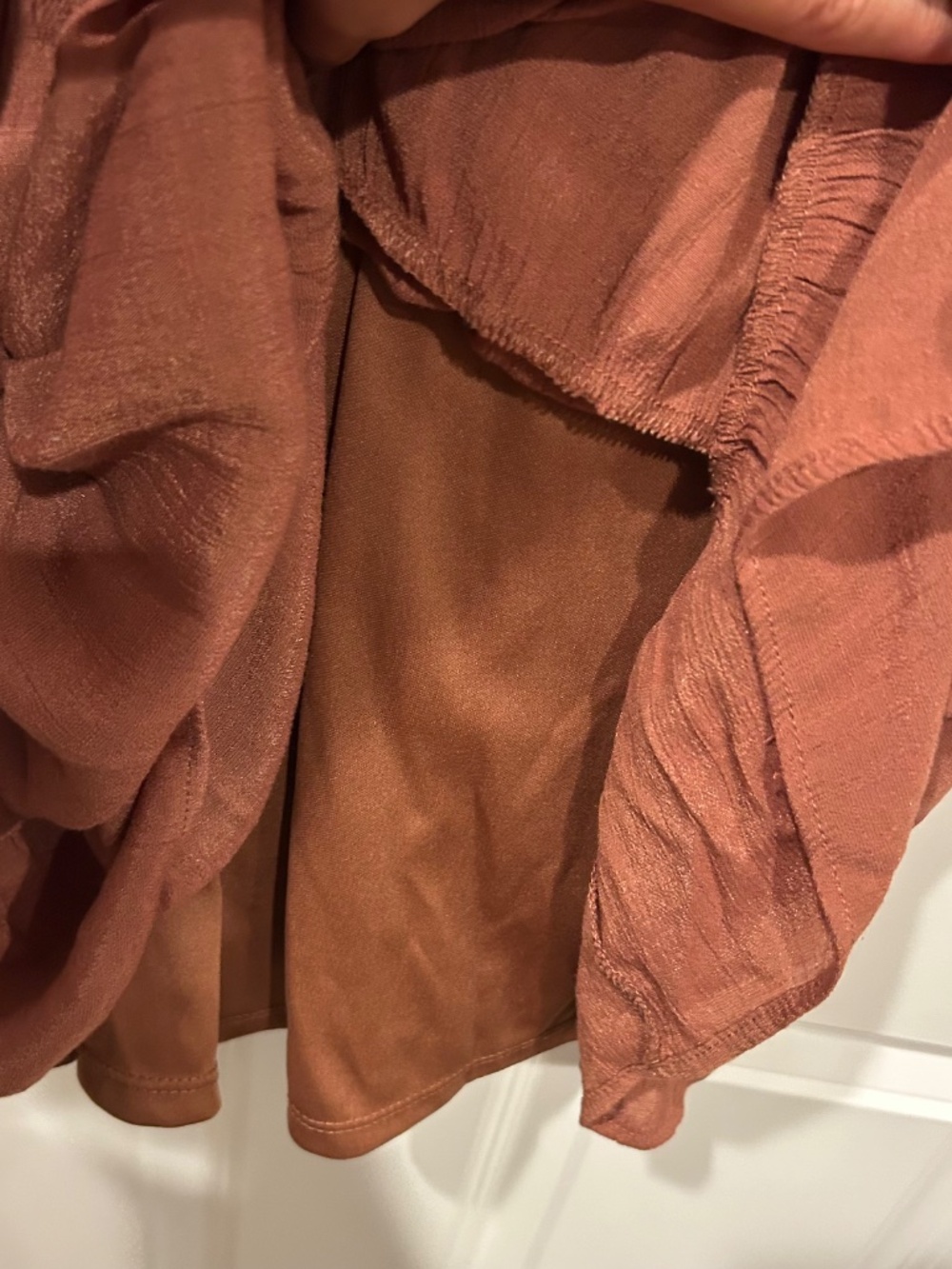 Rust Deep V Mini Dress - Picture 8 of 8